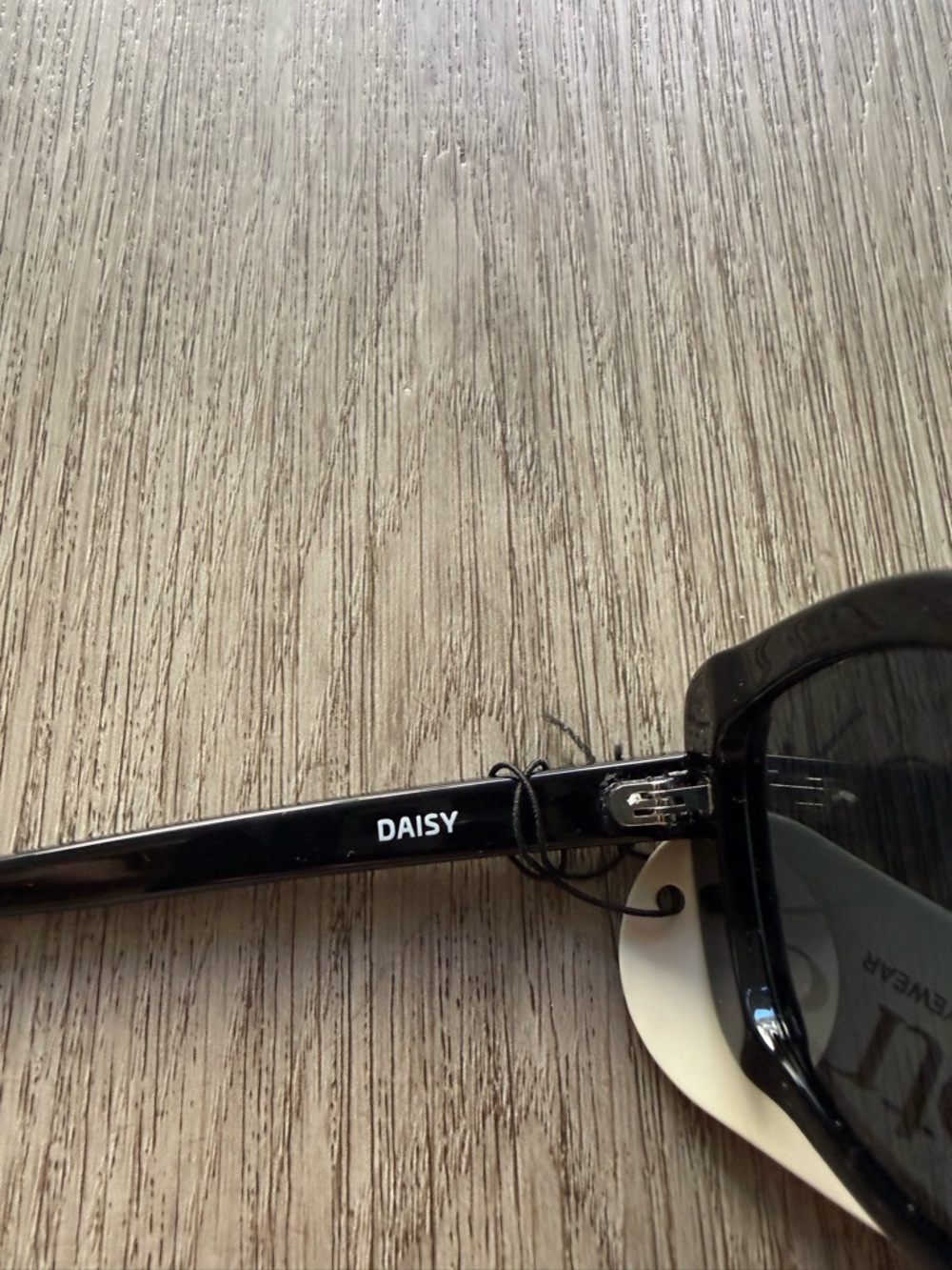 otra daisy black small rectangular retro modern 90's sunglasses eyewear NEW - Picture 4 of 4